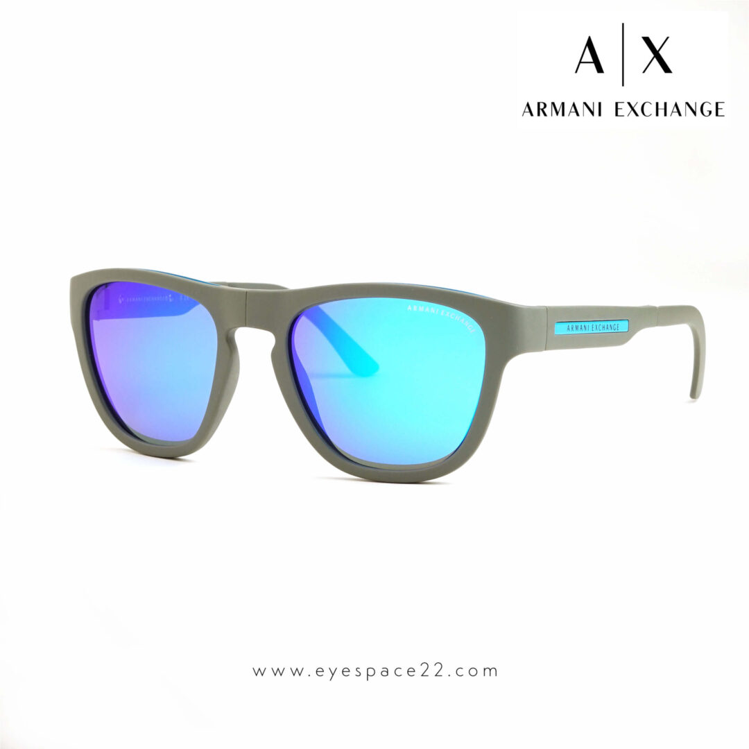 Armani Exchange Ax 4012 8015/33 Folding Grey/Blue Mirrored Authentic Sunglasses