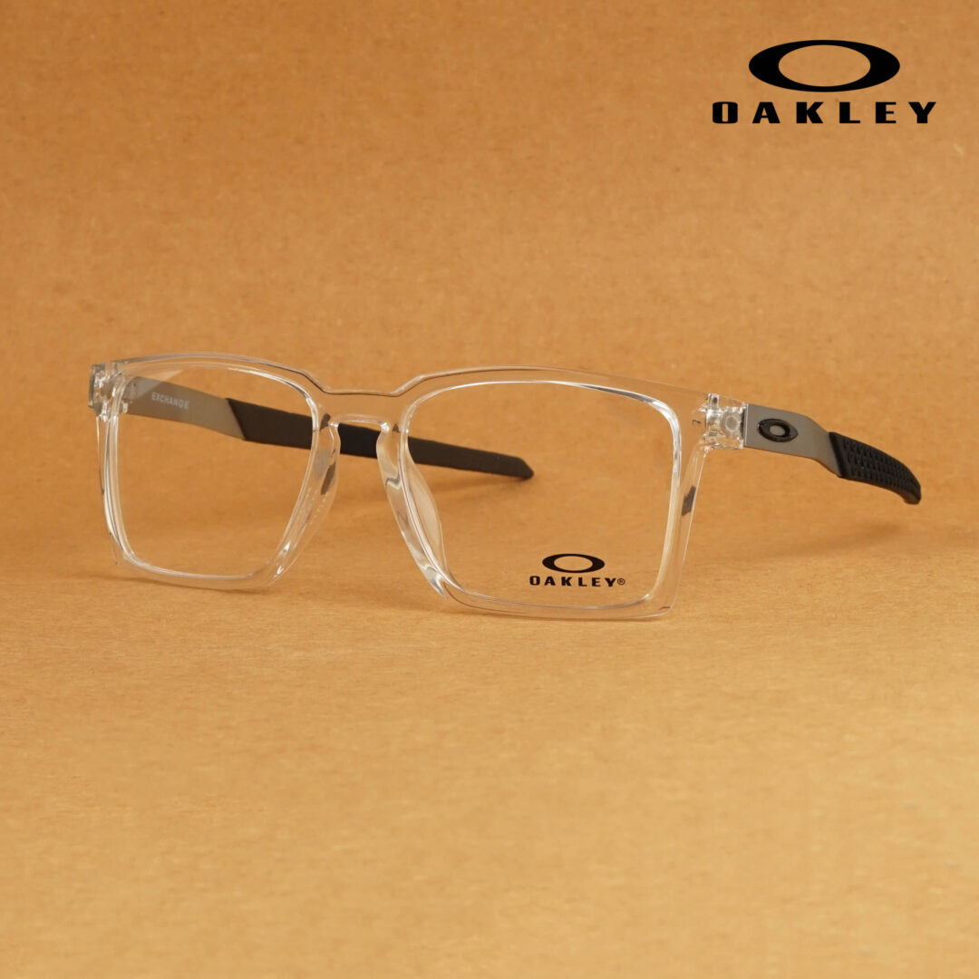 Oakley Exchange OX8055 0354 | Polished Clear Eyeglasses for Men