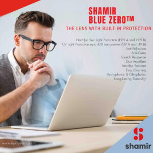 Shamir Glacier UV Blue Zero™ Lens