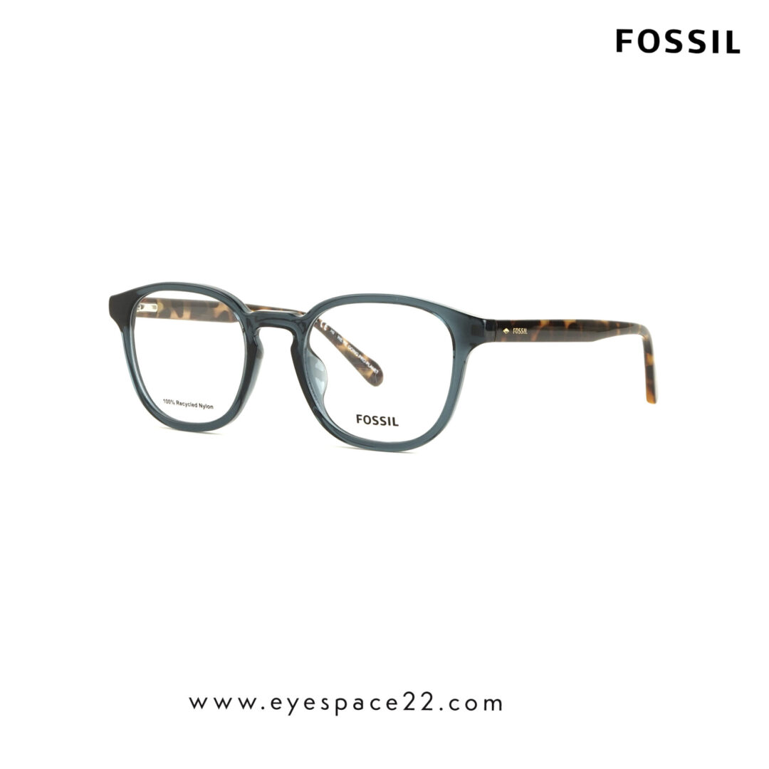 Fossil Unisex Eyeglasses Fos7156 5MZ Green Tortoise