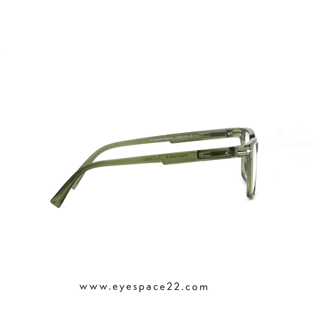 Fastrack Matte Olive Green Square Frame FT1581MFP9MGRV Men Stylish Glasses