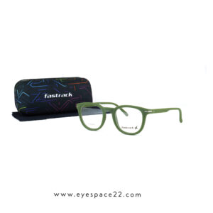Buy Fastrack FT1577UFP4MGRV round olive green eyeglasses online for men and women