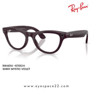 Buy Online Ray-Ban Meta Skyler RW4014 Mystic Violet Smart Glasses with Built-in Camera and Voice AI