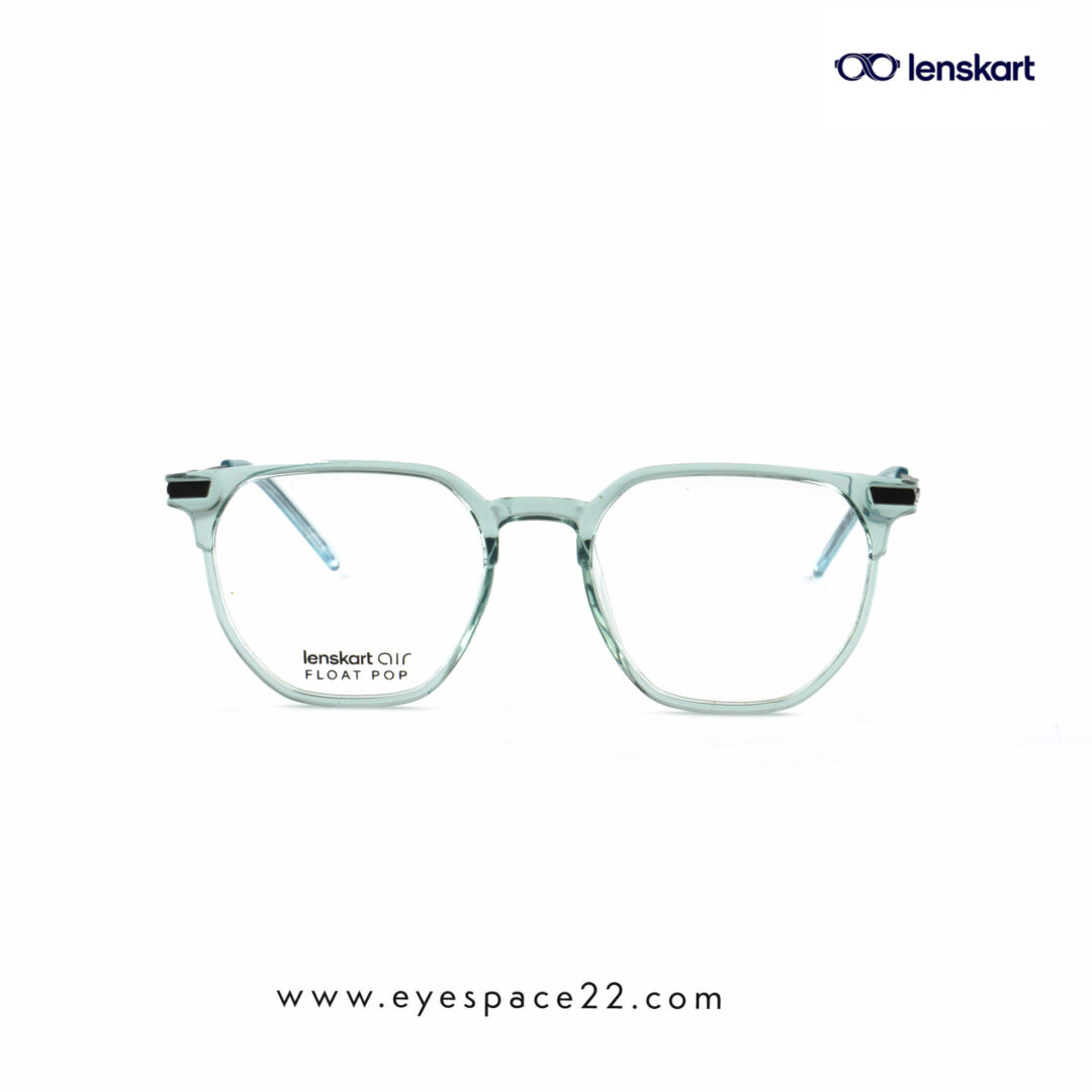 Lenskart Air Pop LA E15305-C3 prescription eyeglasses with trendy transparent square style