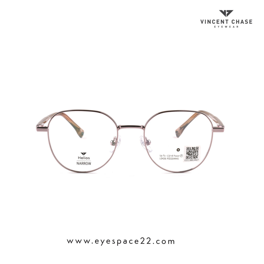Vincent Chase VC E15069-C2 eyeglasses premium steel frame with sleek round design