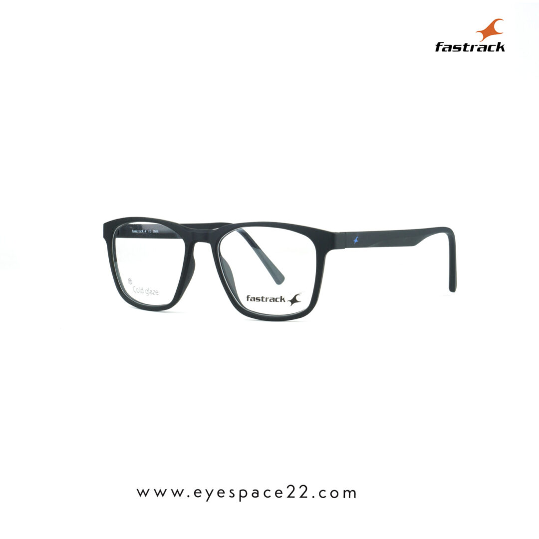 Fastrack FT1619MFP1MBKV Matte Black Square Eyeglasses for Men