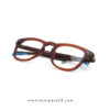 Unisex frosted maroon rounded square chasma frame available for purchase in Bangladesh.