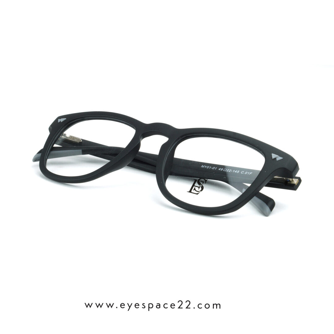 Matte Black Square Eyeglasses Eyespace22 ES MY01-01