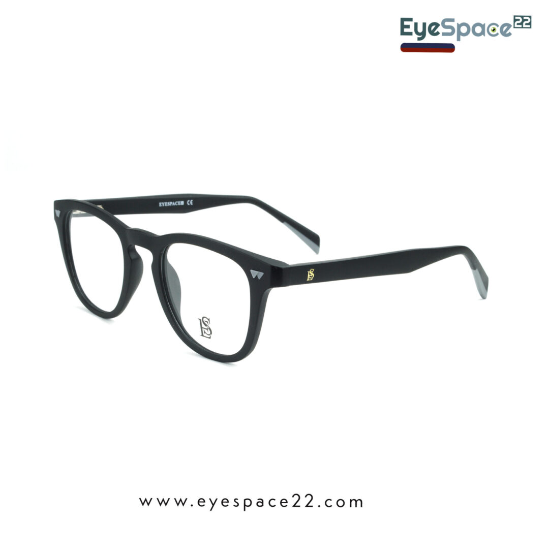 Buy Eyespace22 ES MY01-01 Matte Black Square Eyeglasses Online