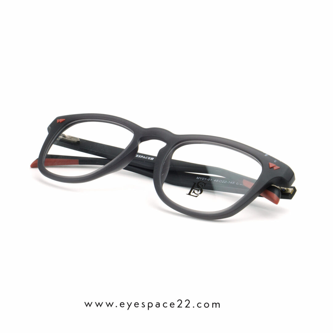 Eyespace22 ESMY01-01 Shiny Black Eyeglasses for Men and Women