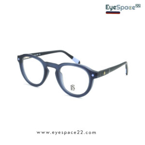 Buy stylish matte blue round eyewear frames online in Dhaka.
