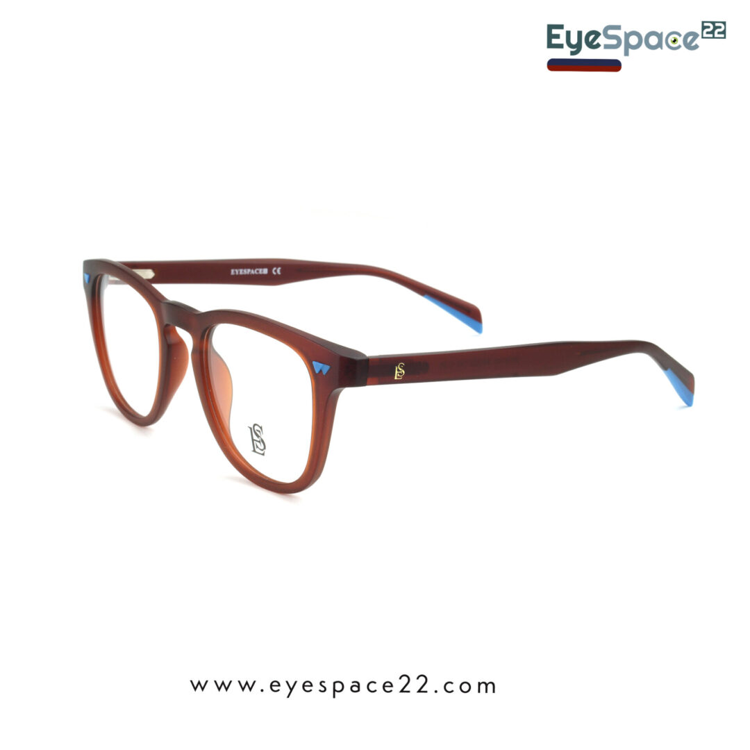 Order premium matte dark wine spectacles featuring high-contrast blue temple grips.