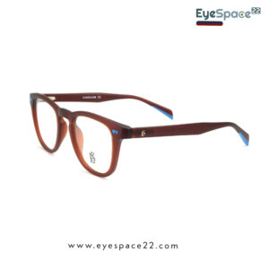Order premium matte dark wine spectacles featuring high-contrast blue temple grips.