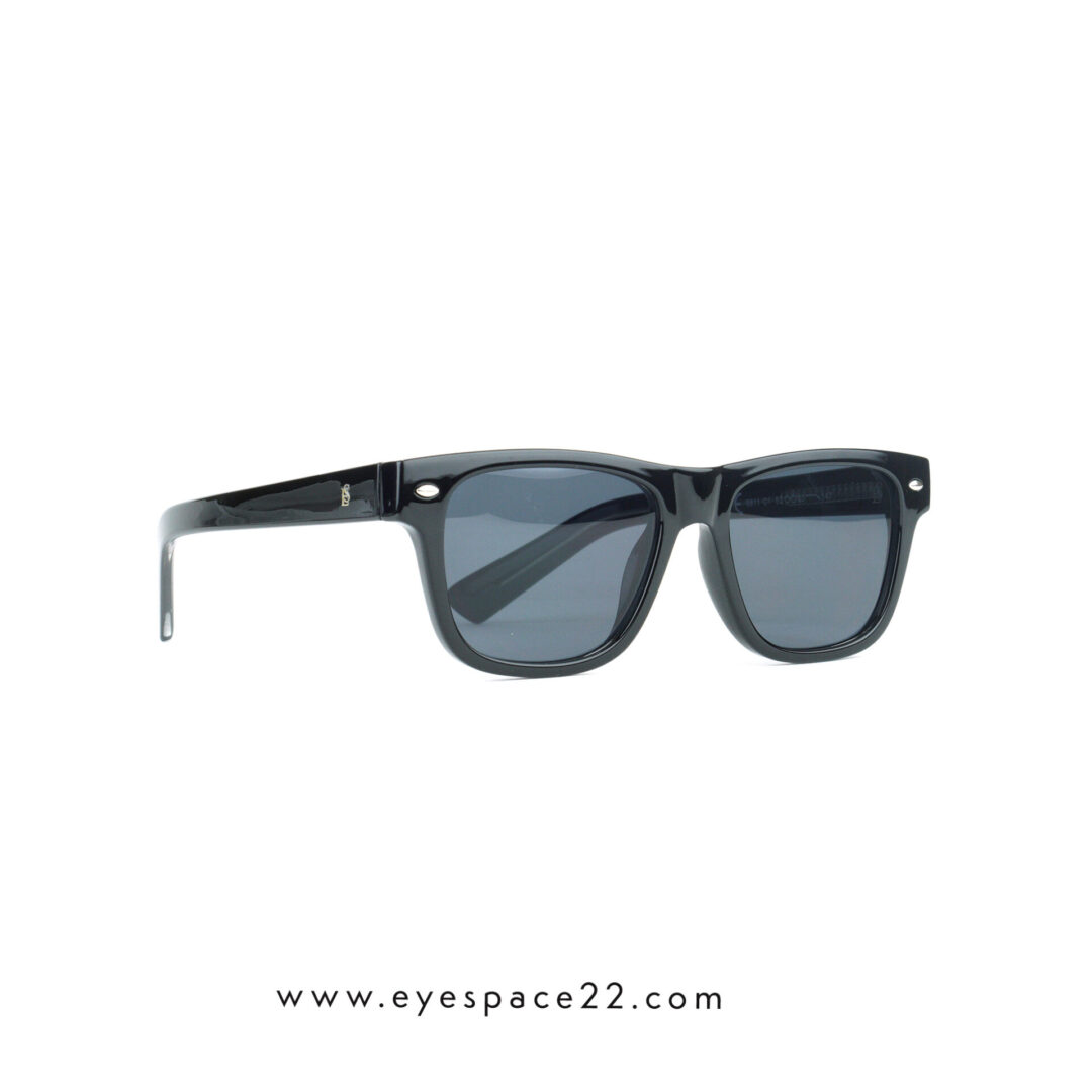 EyeSpace22 ES6811 C1 Glossy Black Rectangle Sunglasses