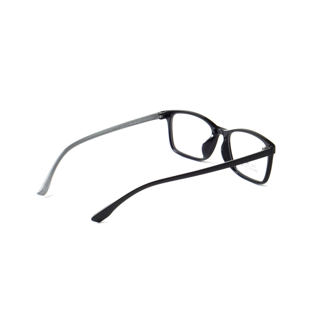 TR90 2816 C3 Stylish Glossy Black Eyeglasses for Everyday Wear