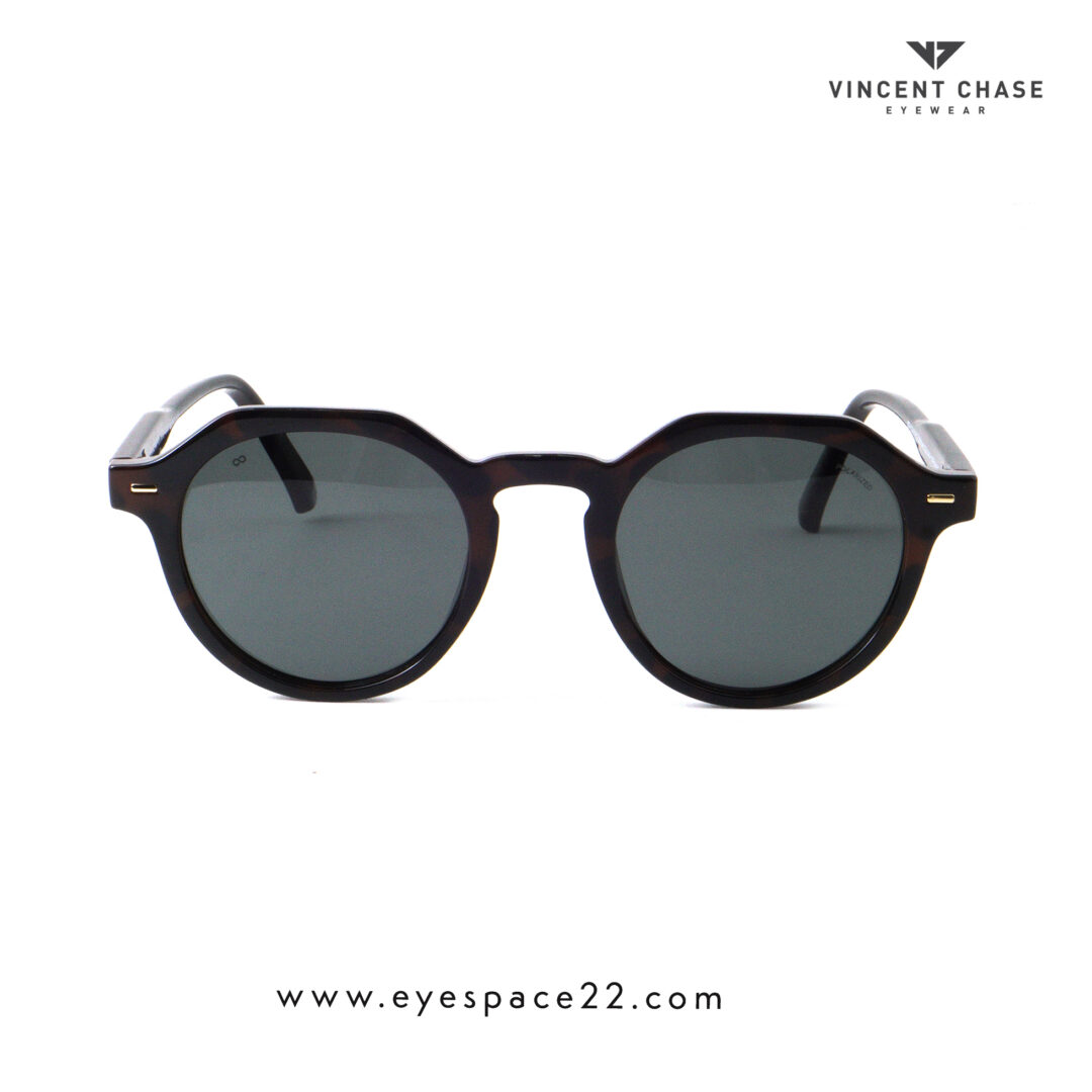 Vincent Chase Full Rim Green Demi Polarized Sunglasses