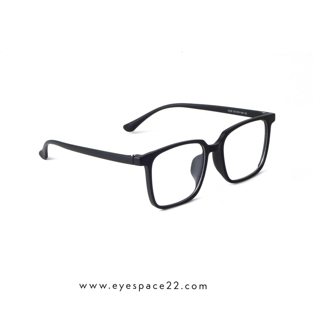 TR90 2828 C2 Full Rim Square Matte Black Eyewear