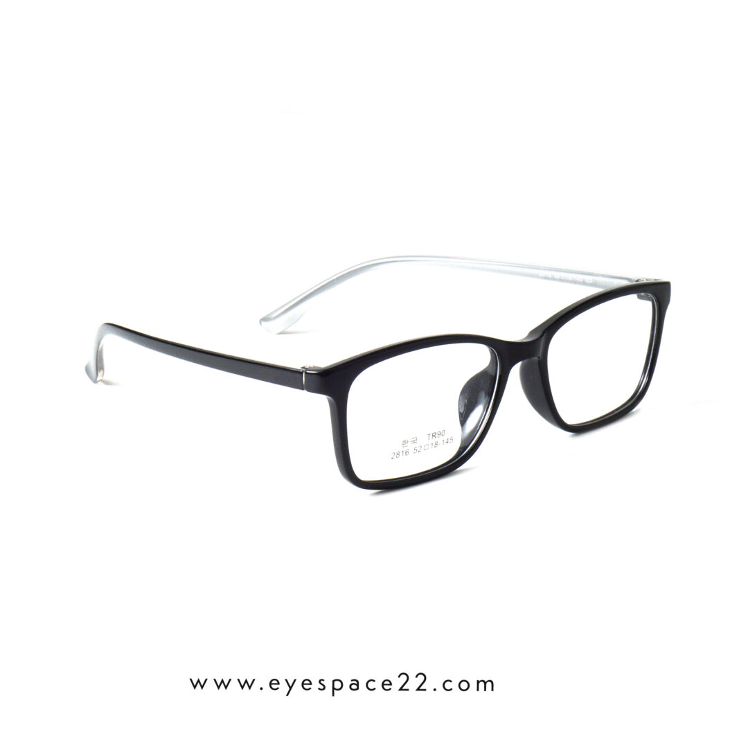 TR90 2816 C3 Durable Full Rim Glossy Black Eyeglasses
