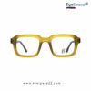 EyeSpace22 ES MY03-06 geometric olive green eyeglasses frame