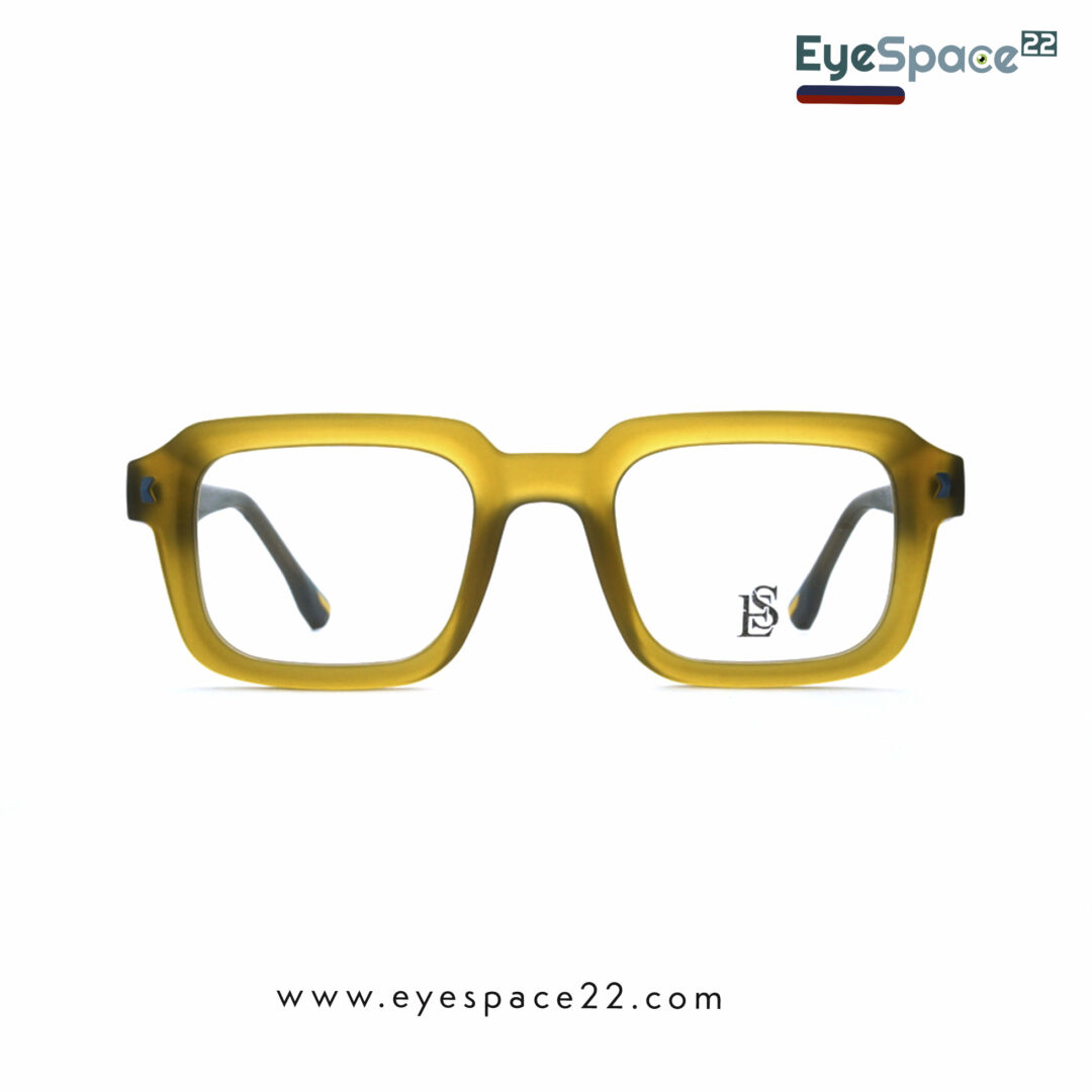 EyeSpace22 ES MY03-06 geometric olive green eyeglasses frame