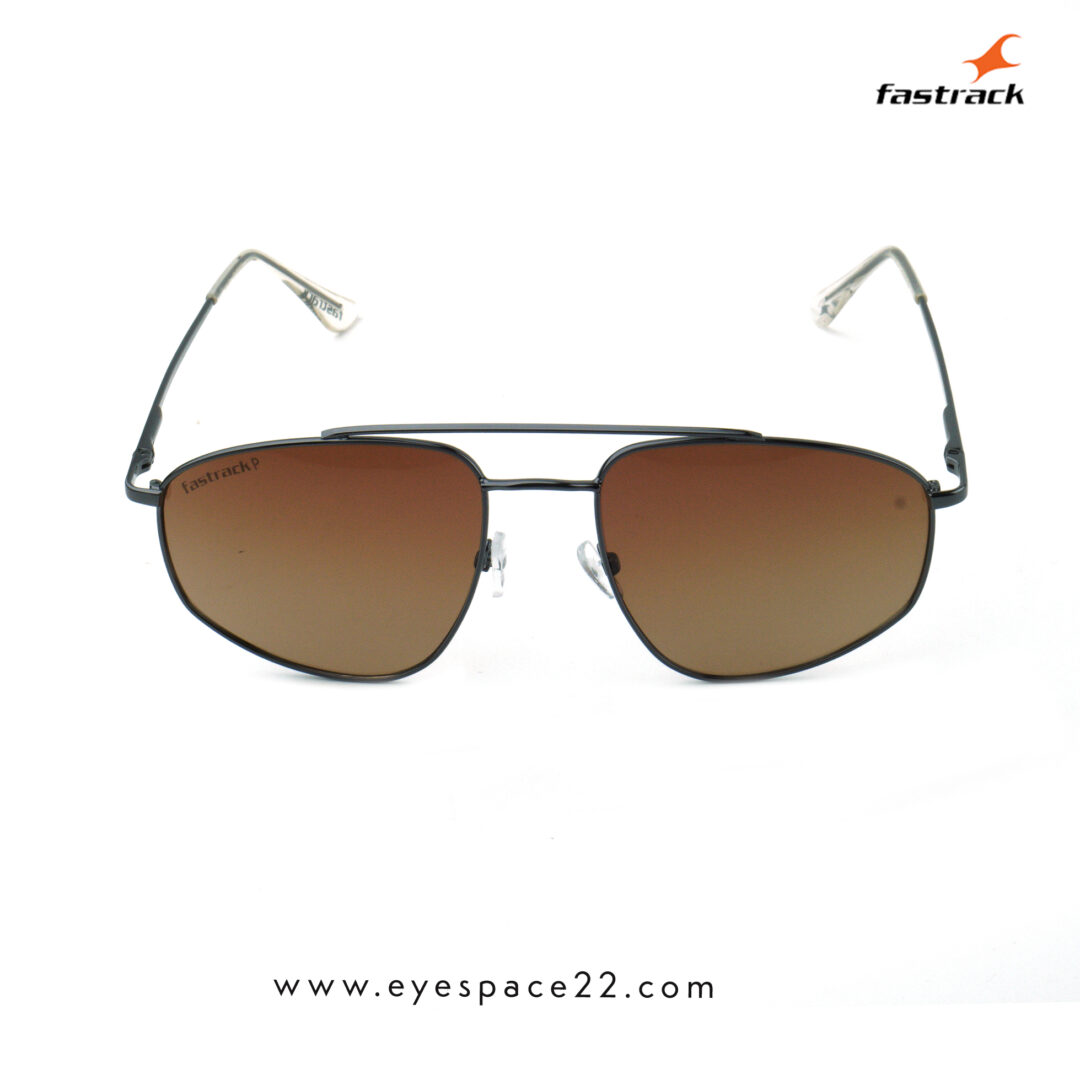 Fastrack M268BR1PV Lightweight Brown Aviator Sunglasses