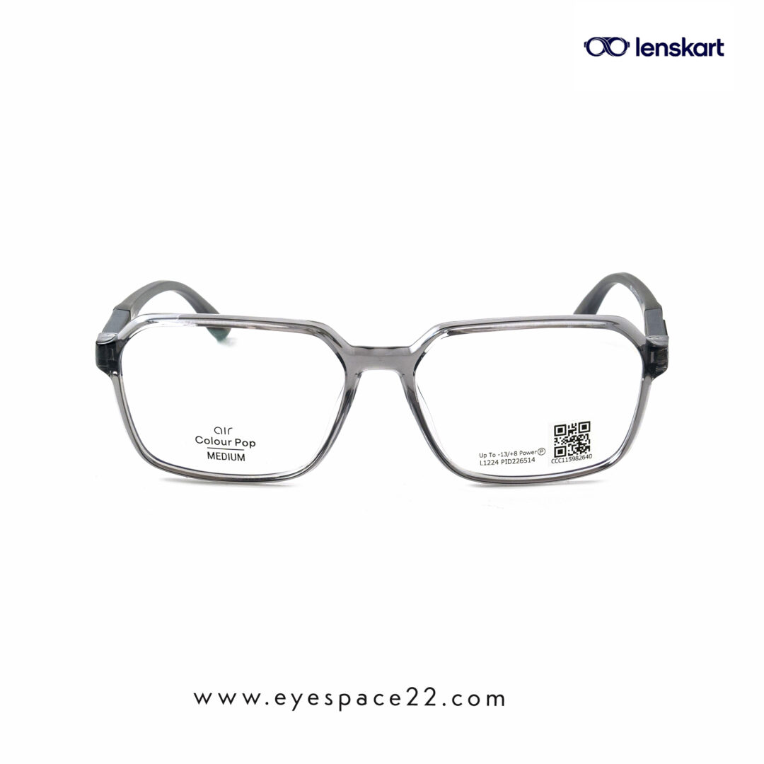 Lenskart LA E17716 C2 Grey Transparent Optical Frame