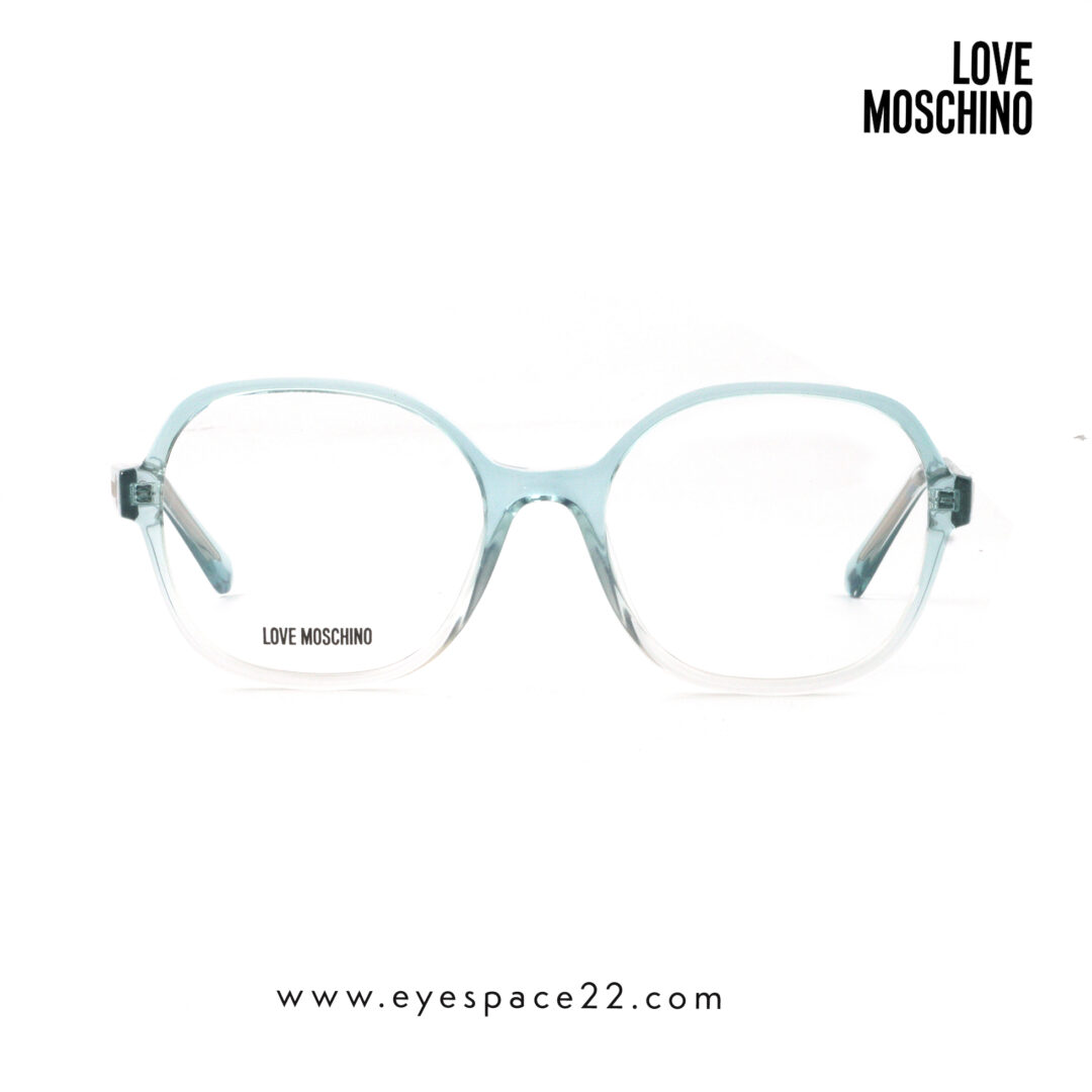 Moschino MOL616 MVU Full Rim Transparent Light Blue Eyewear Frame