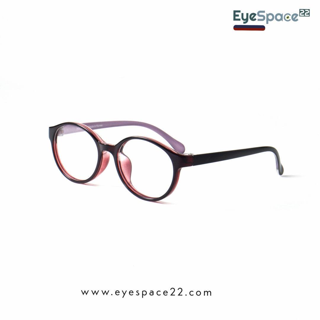 Buy TR90 68165 C5 Dark Wine Red Kids Eyeglasses in Bangladesh