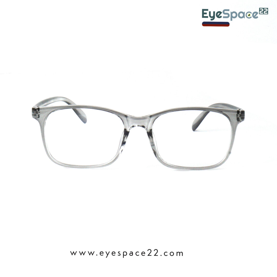 TR90 68144 C5 Full Rim Square Transparent Grey Eyewear