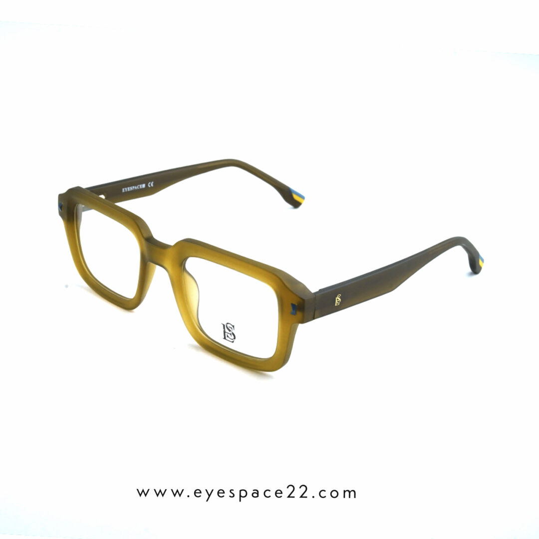 Buy EyeSpace22 ES MY03-06 geometric olive green eyeglasses frame