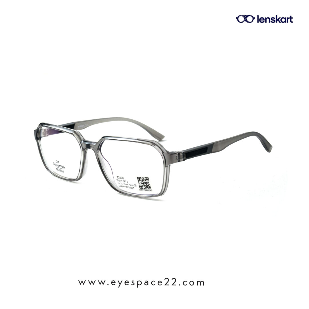 Buy Lenskart Air LA E17716 C2 Prescription Eyeglasses Grey Transparent