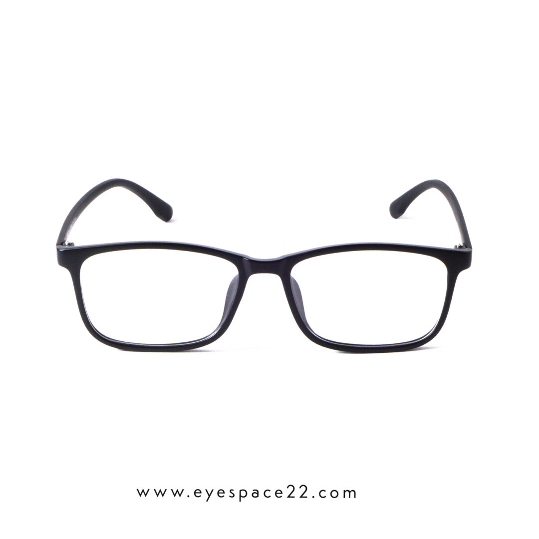 TR90 2816 C2 Full Rim Black Rectangular Eyewear