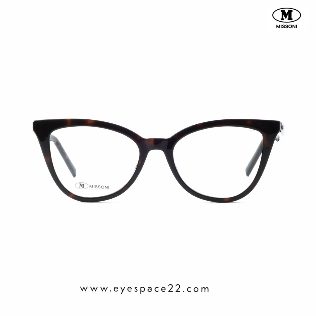 M Missoni MMI 0176 086 Lightweight Havana Rectangle Eyeglasses
