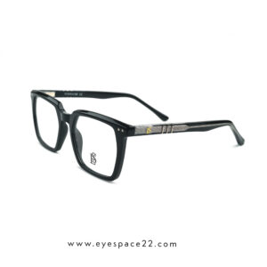 Buy Modern Full Rim Glossy Black Eyeglasses by EyeSpace22 ES6504-2 C1