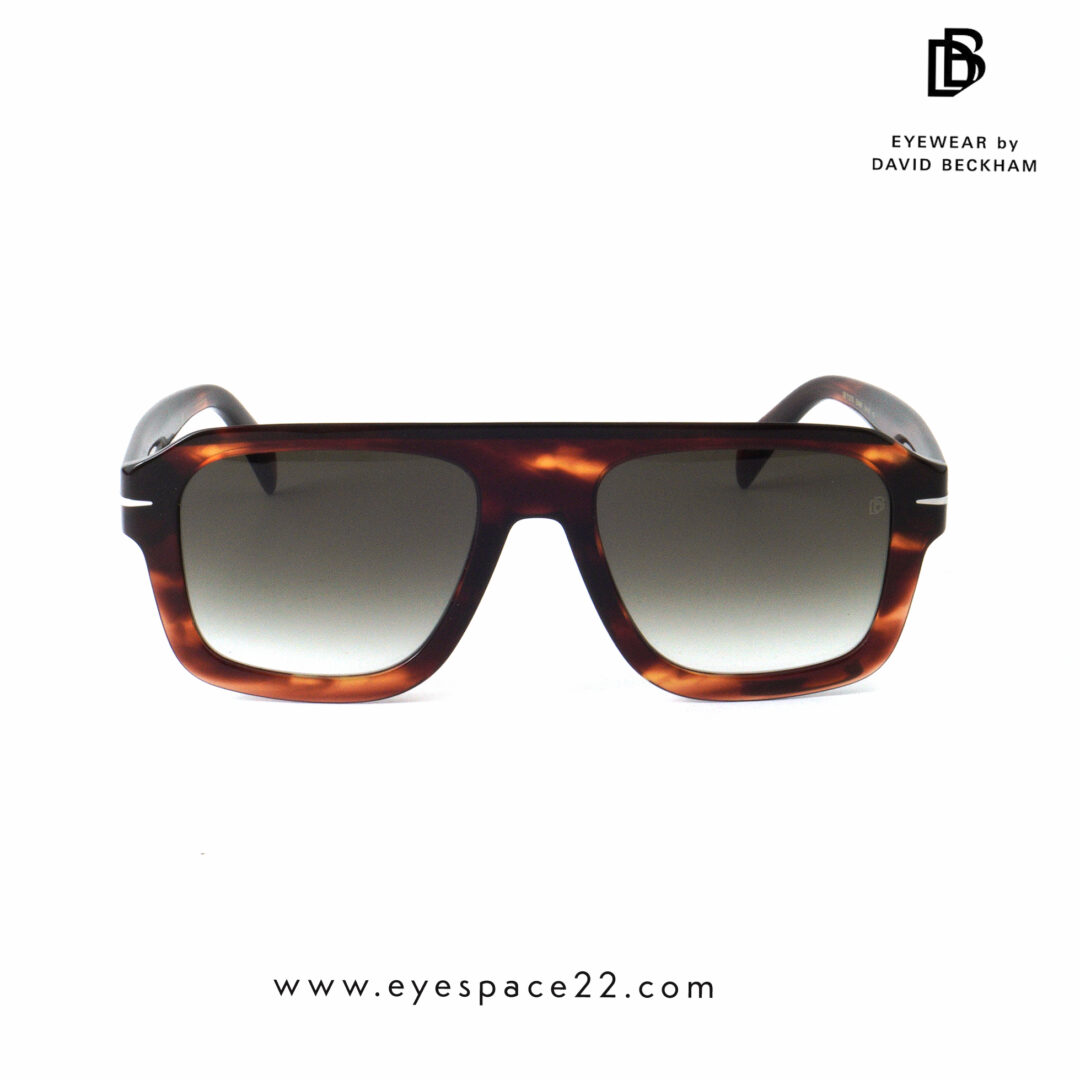 Shop Original David Beckham Brown Horn Sunglasses