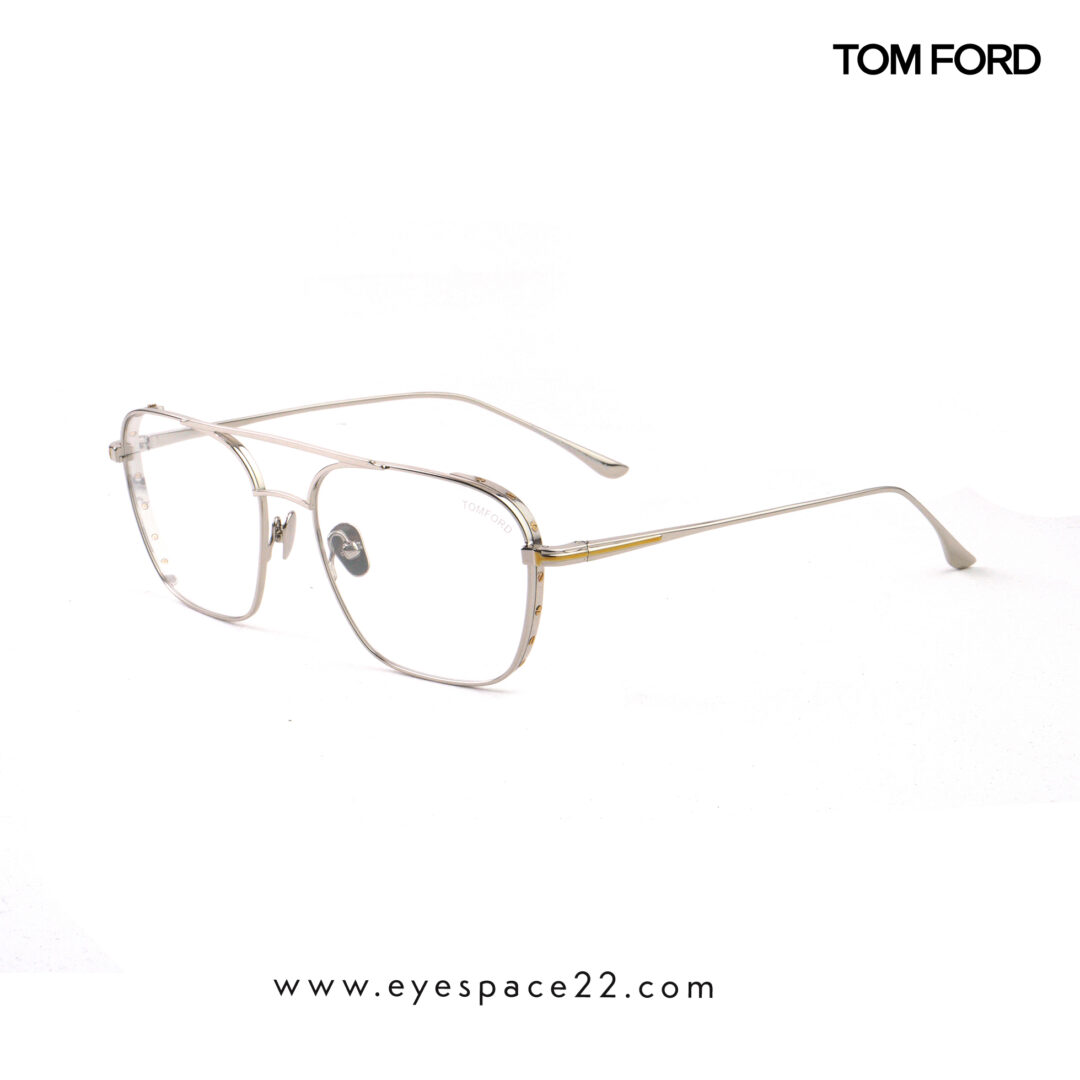 Tom Ford Silver Men's Pilot Eyewear FT5659-B