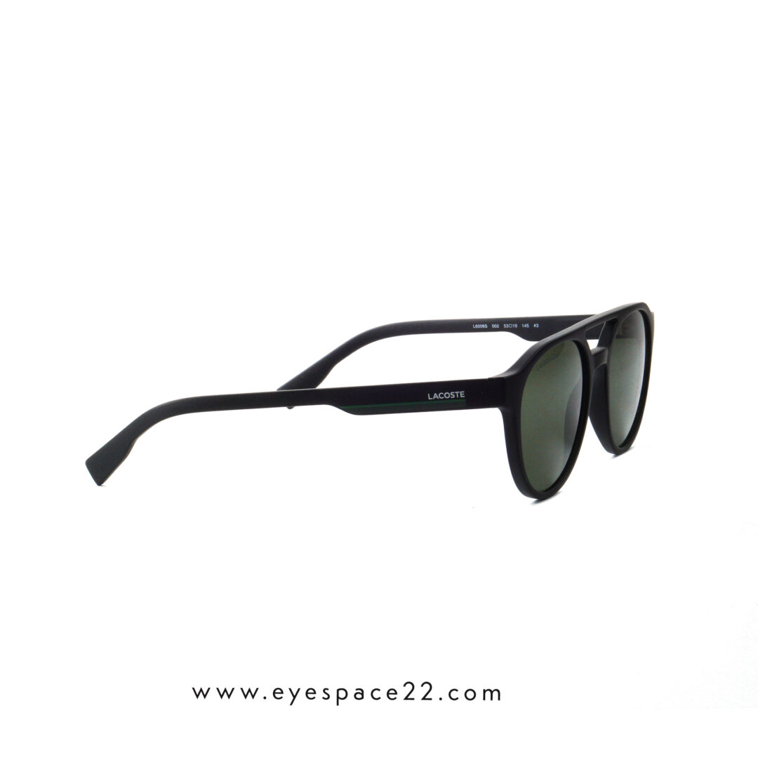 Premium matte black sun glasses for men by Lacoste brand