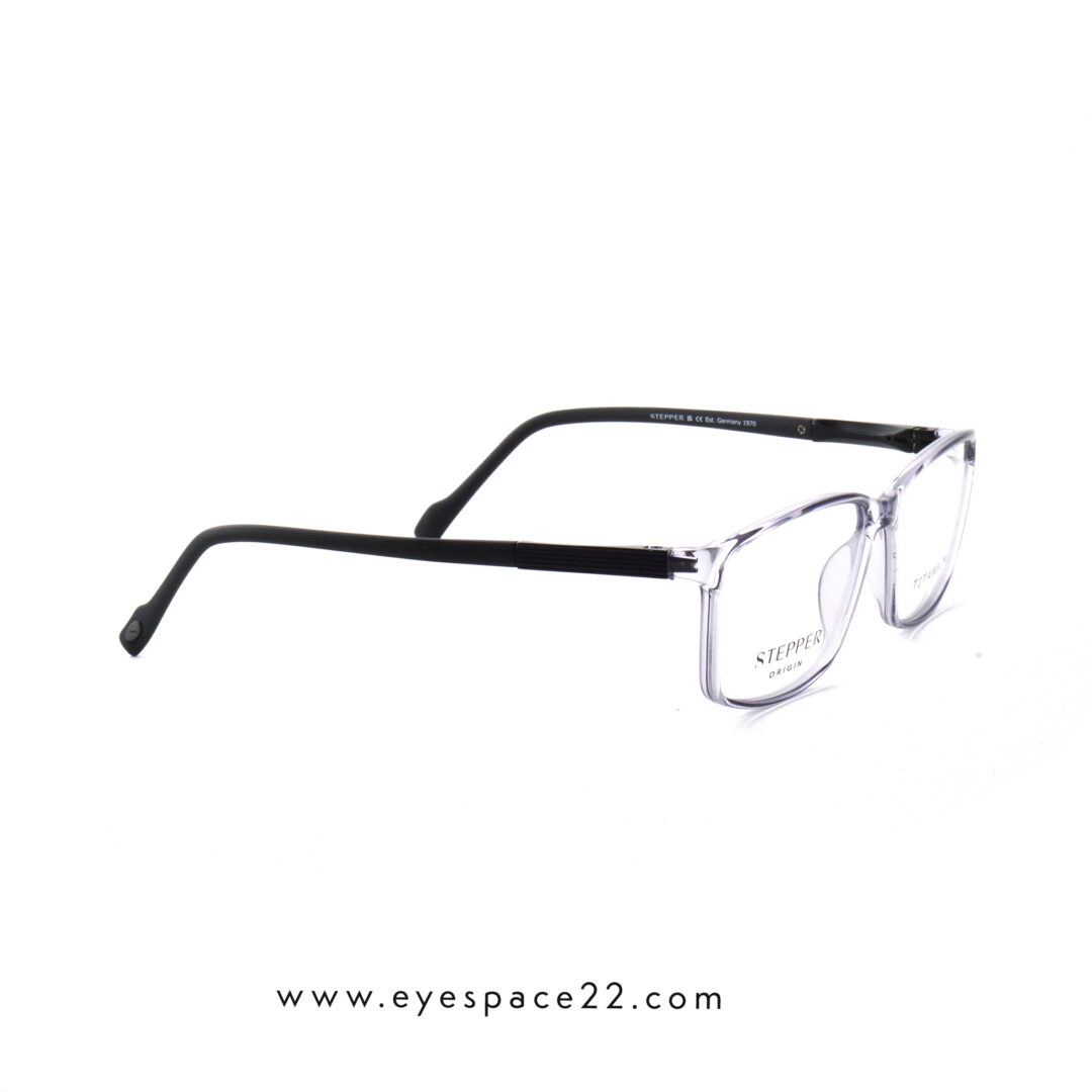 Stylish translucent grey prescription frames by Stepper