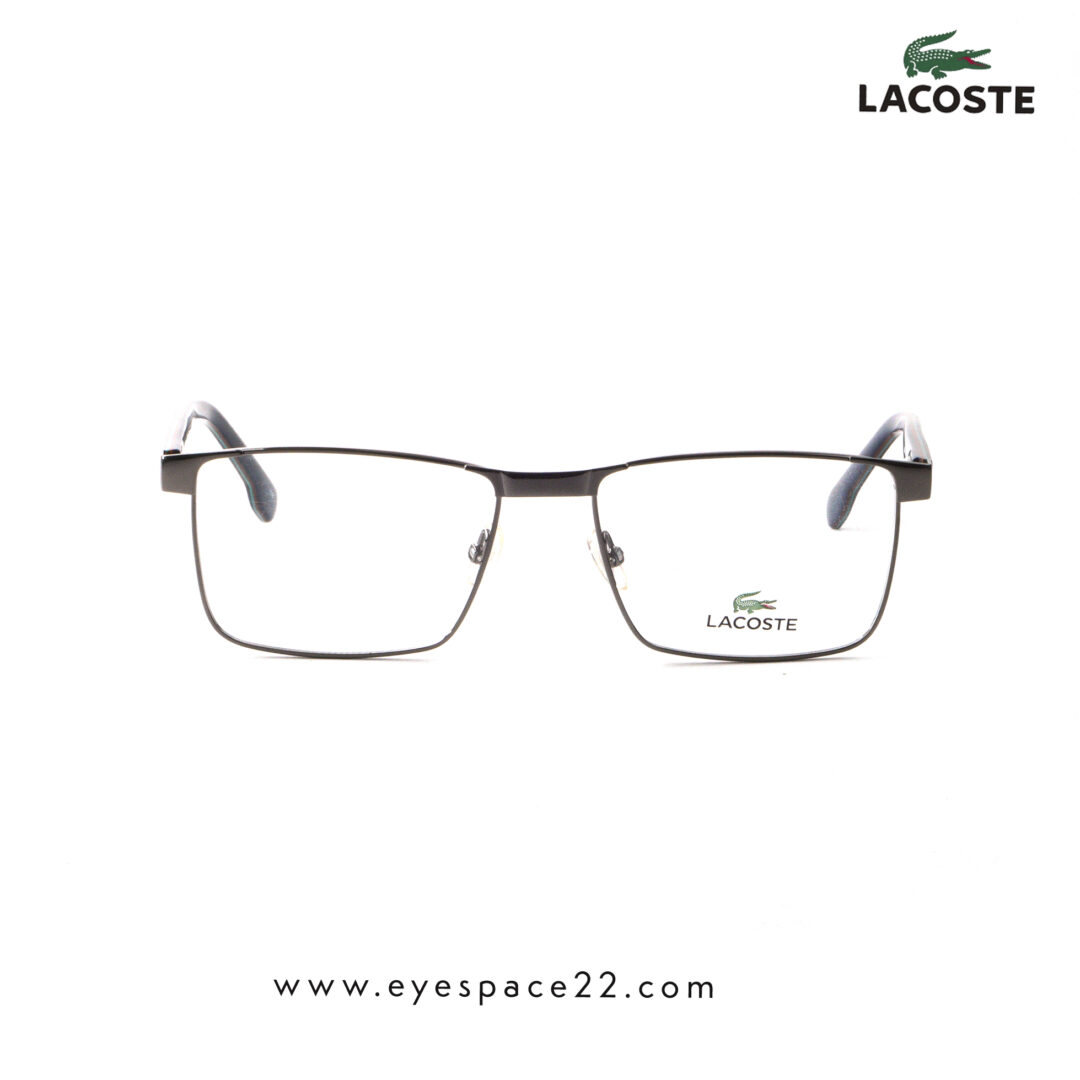 Fashionable Lacoste matte black polarized shades for men